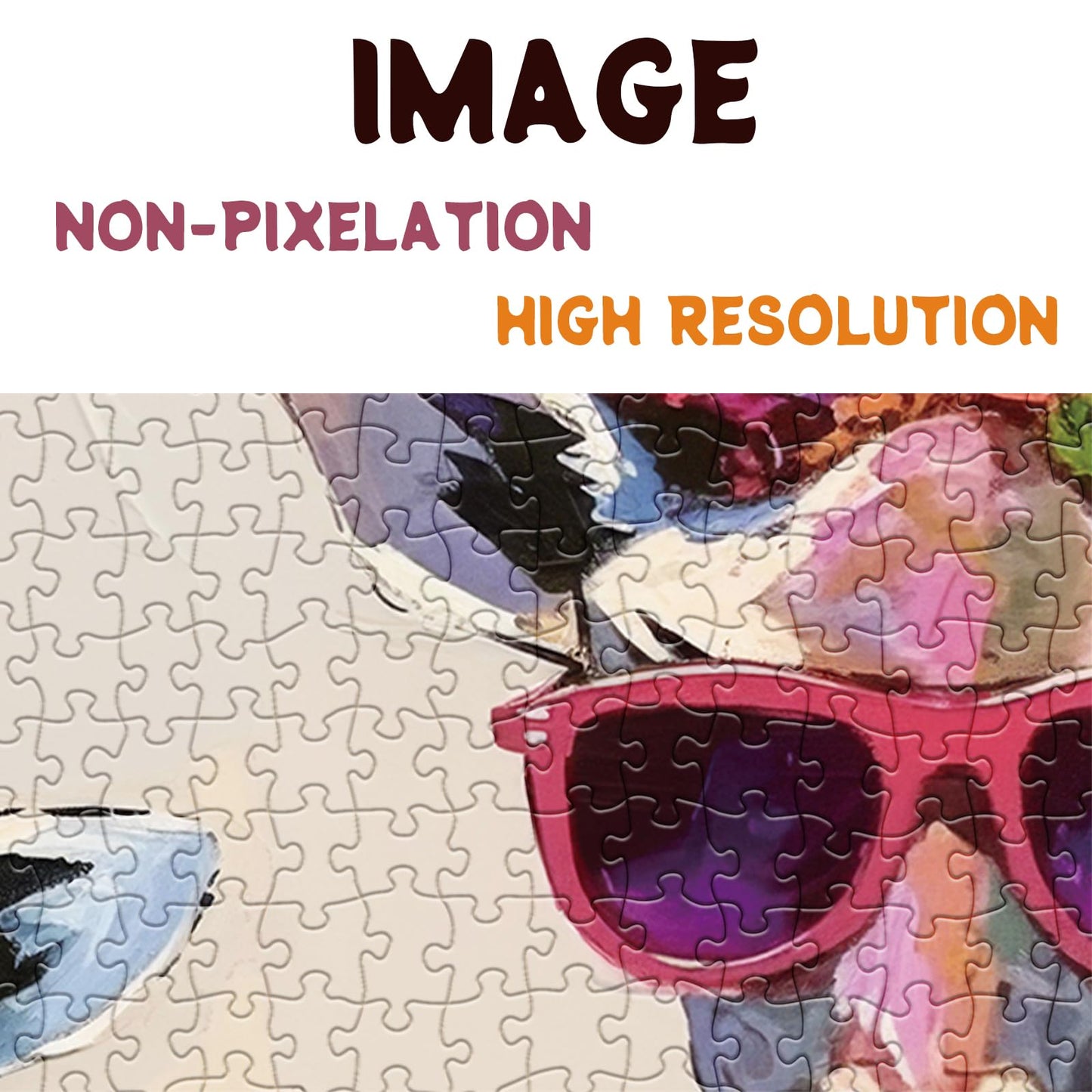 BBOLDIN Cool Giraffe Family Puzzles for Adults – 1000-Piece Jigsaw, Funny Wildlife Art