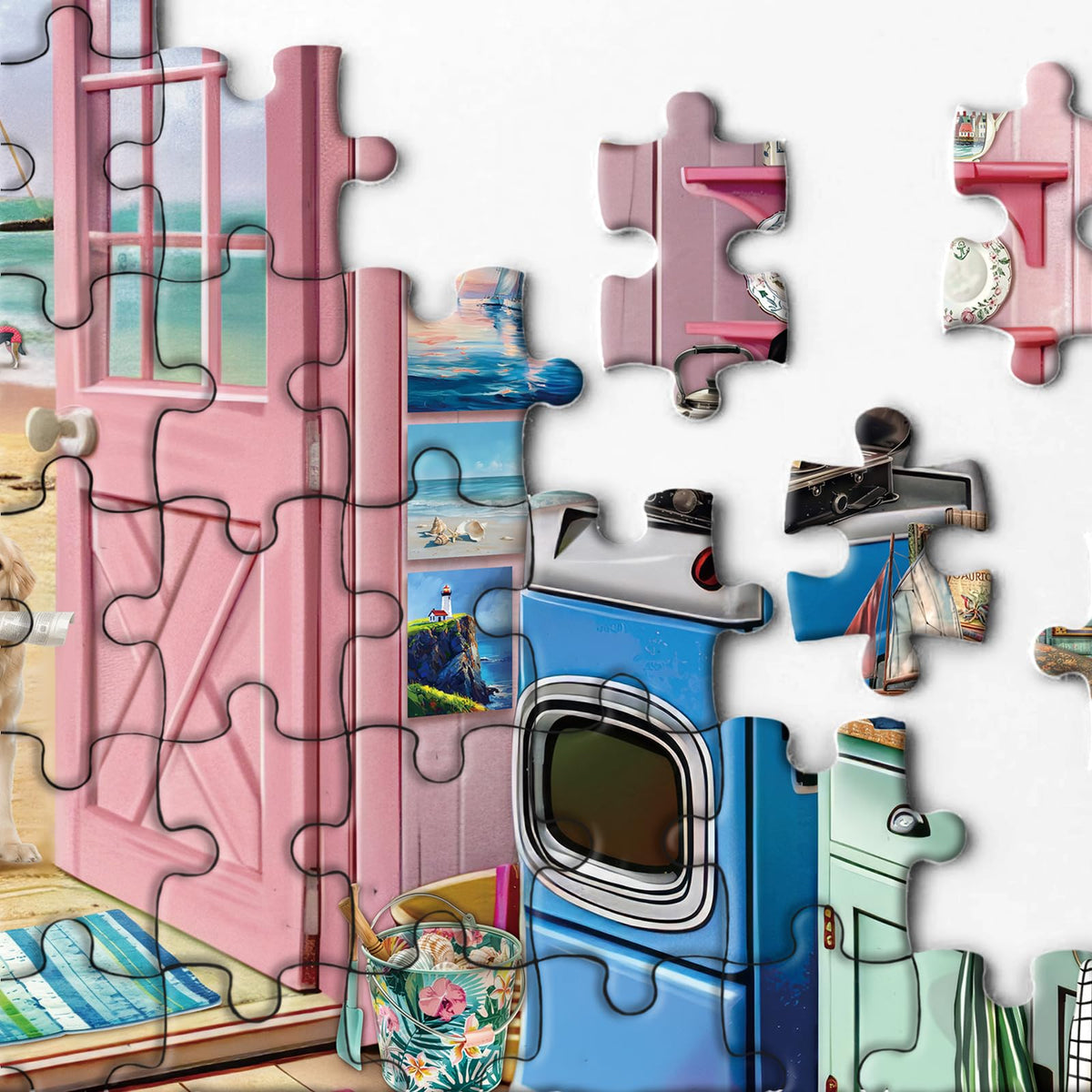 BBOLDIN Beach Summer House Puzzle – 1000 Piece Ocean Seashore Retreat for Home Decor