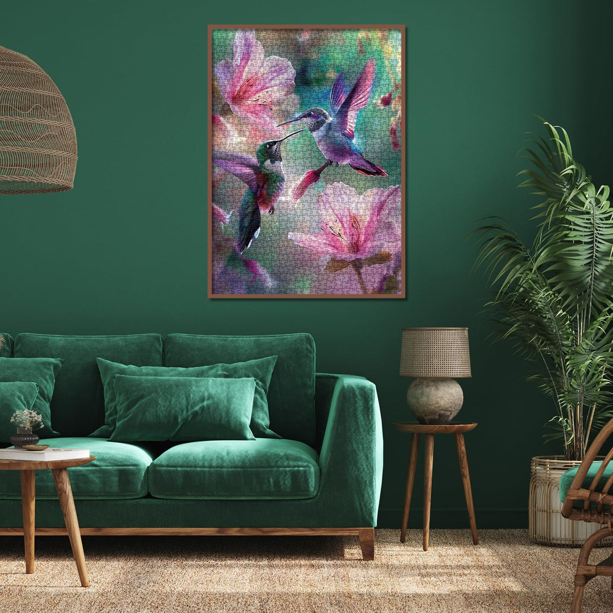 BBOLDIN Hummingbird Flower Puzzle – 1000-Piece Nature Bird Jigsaw for Adults