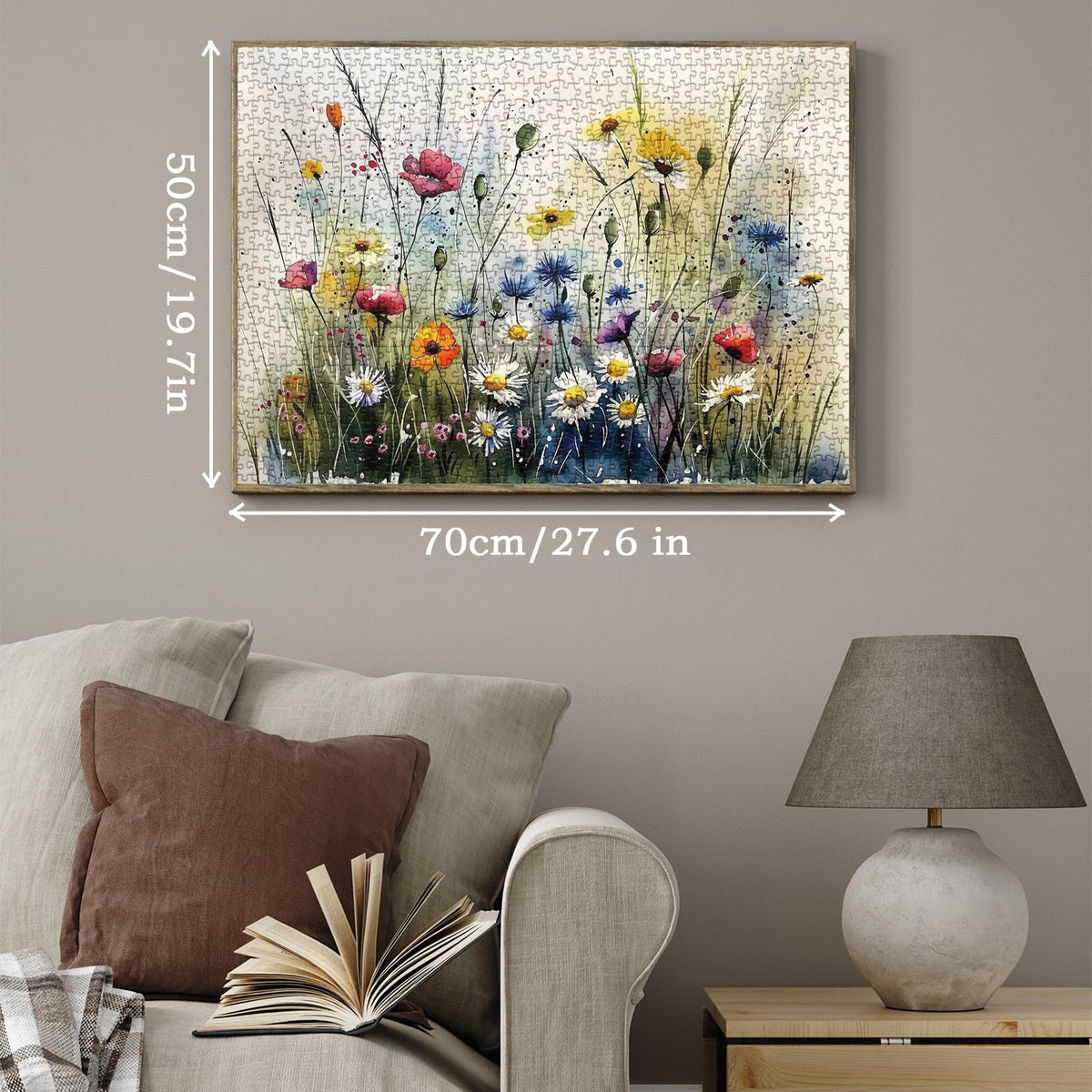BBOLDIN Spring Flower Puzzles for Adults – 1000 Pieces Nature Floral Jigsaw with Poster