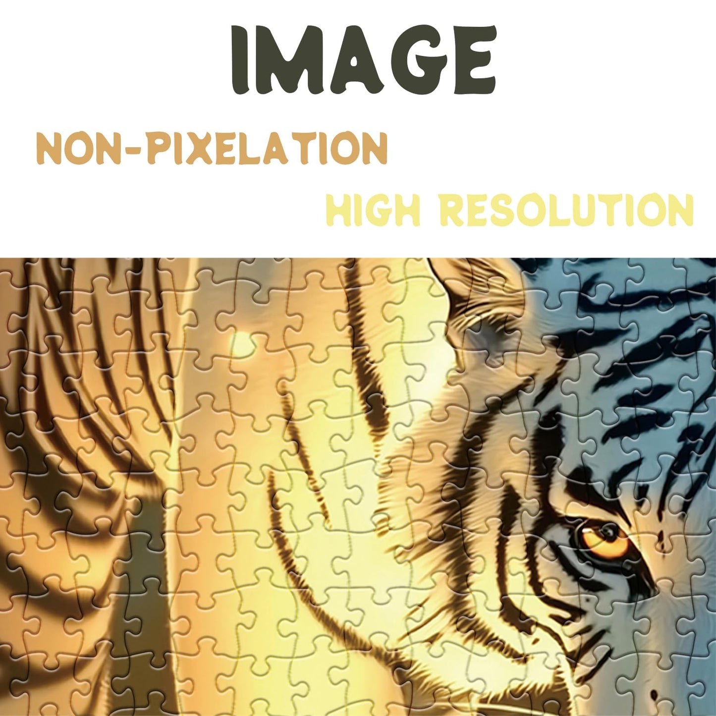 BBOLDIN White Tiger Family Puzzle – 1000-Piece Wildlife Jigsaw for Adults