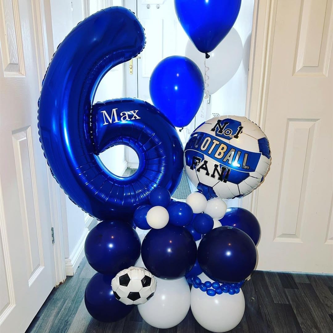 BBPOOL Navy Blue 40-Inch Number 6 Foil Balloon for Birthdays, Graduations & Celebrations