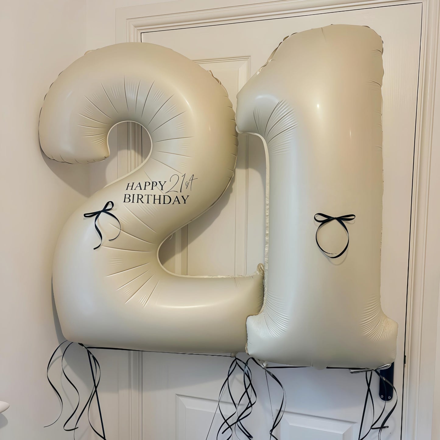 BBPOOL Cream 0 Balloon – 40-Inch Cream White Mylar Number 0 Balloon for Birthday Parties (Helium or Air Fill)