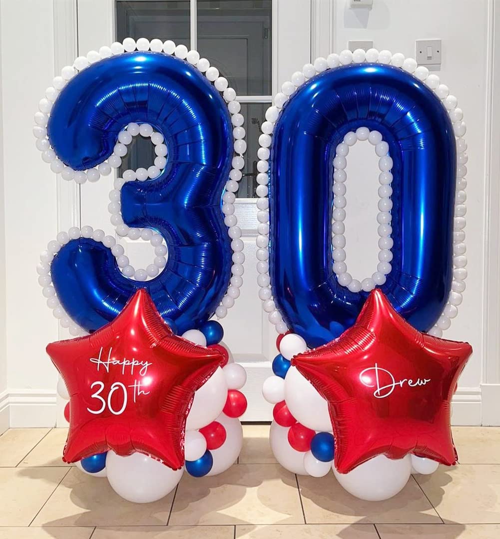 BBPOOL Navy Blue 40-Inch Number 3 Foil Balloon – Large Mylar Birthday & Party Decor