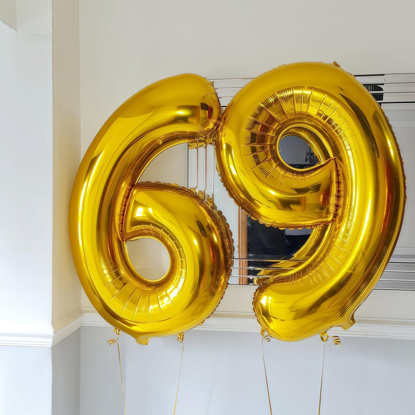 BBPOOL Gold 3 Balloon – 40-Inch Foil Number 3 Balloon for Birthday Party Decor