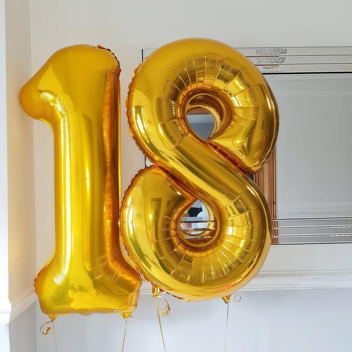 BBPOOL Gold 3 Balloon – 40-Inch Foil Number 3 Balloon for Birthday Party Decor