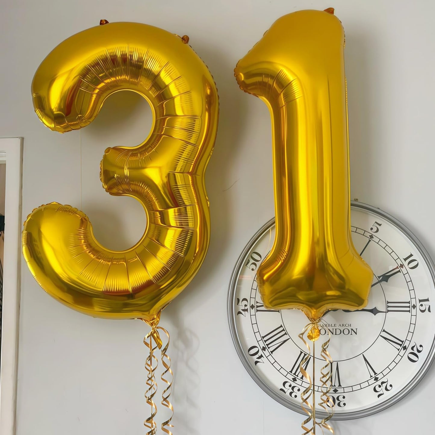 BBPOOL Gold 3 Balloon – 40-Inch Foil Number 3 Balloon for Birthday Party Decor