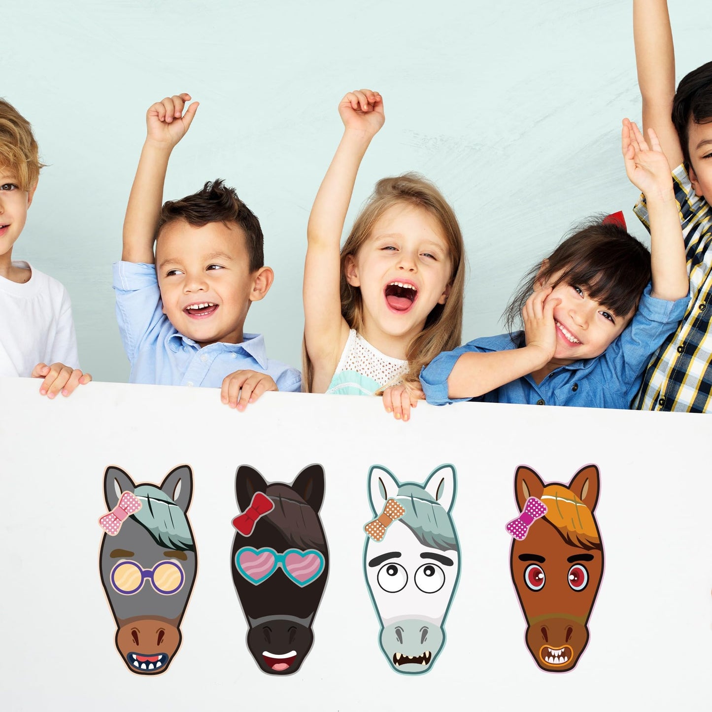 BBPOOL 36 Sheet Horse Face Stickers for Kids – Party Favors & Classroom Activities