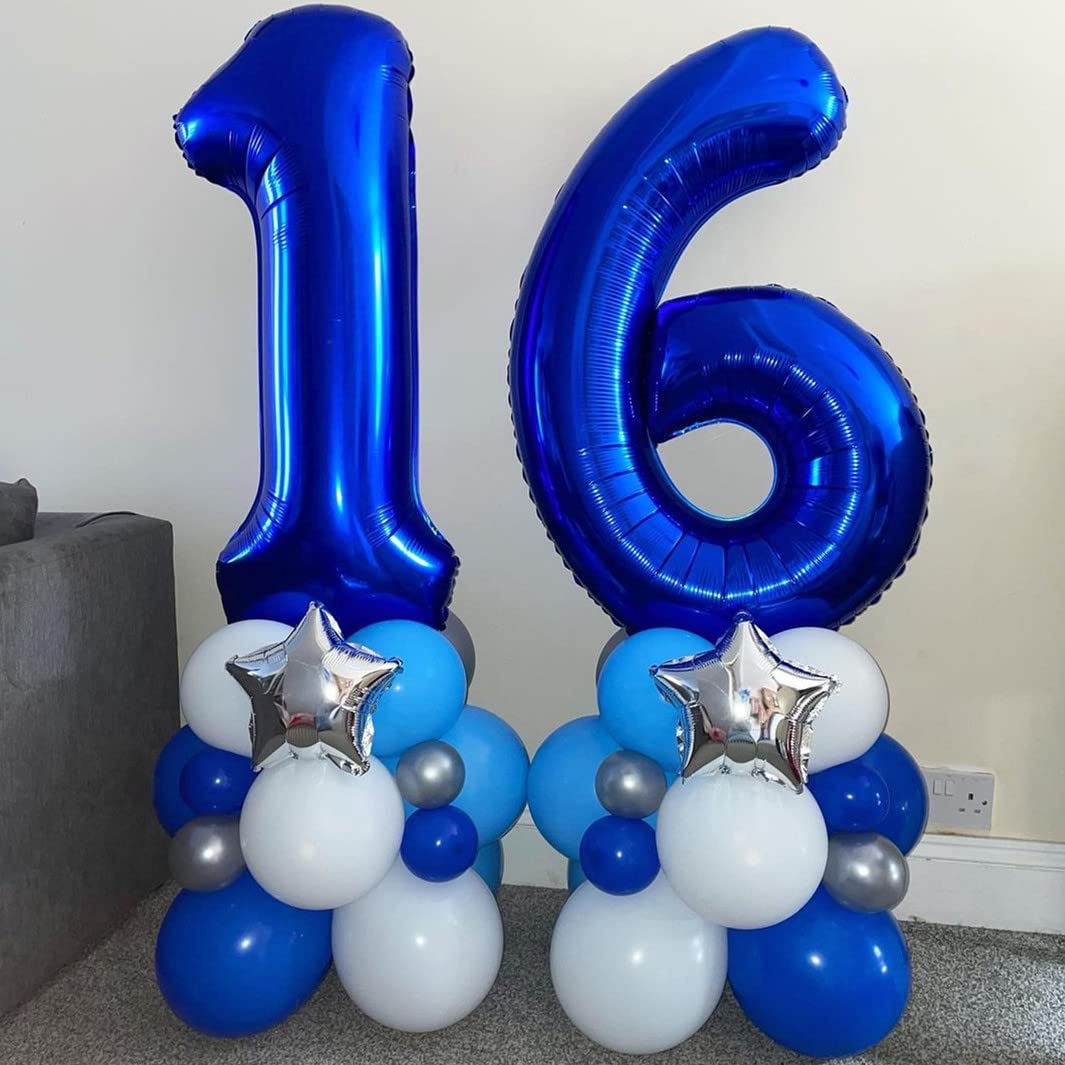 BBPOOL Navy Blue 40 Inch Number 1 Balloon | Large Foil Mylar Birthday Party Balloon