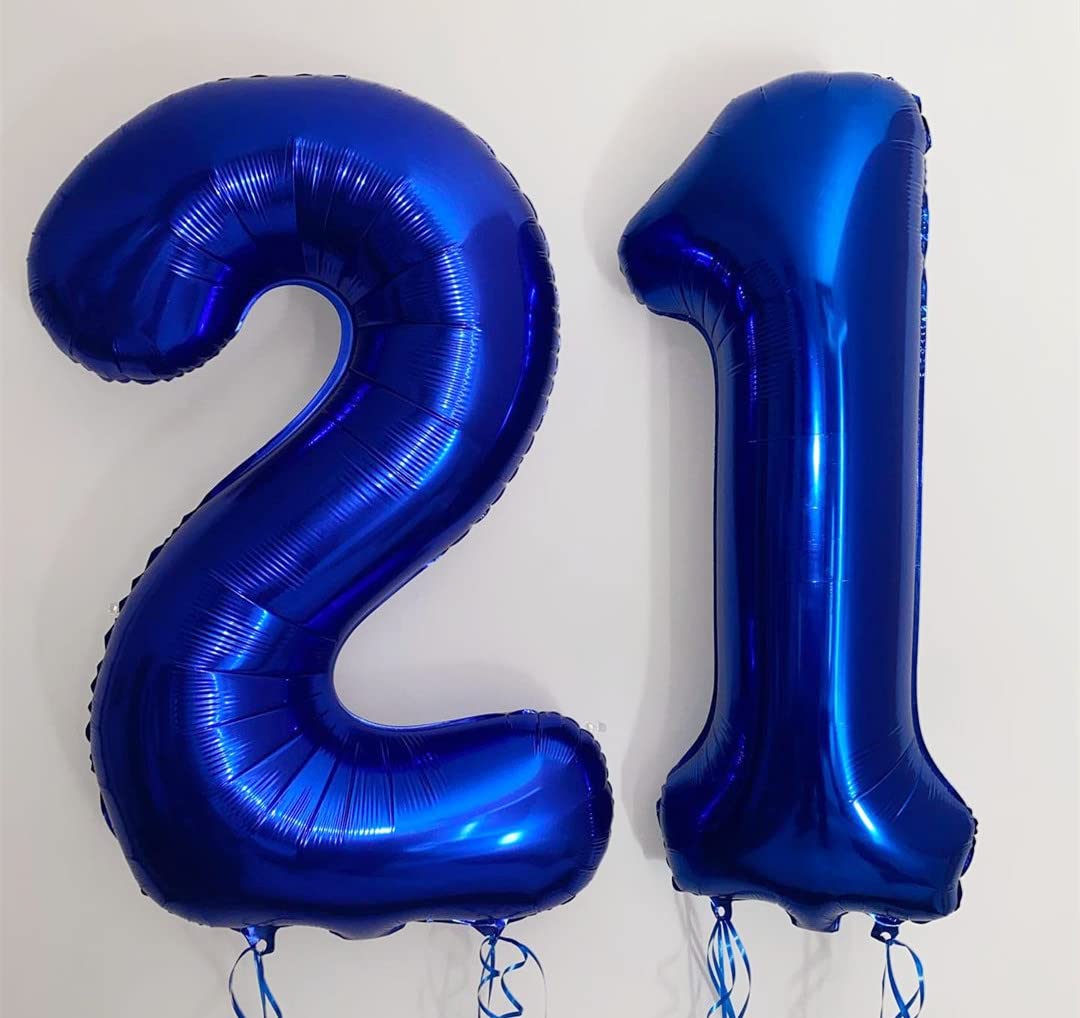 BBPOOL Navy Blue Number 2 Balloon – 40 Inch Foil Birthday Decor