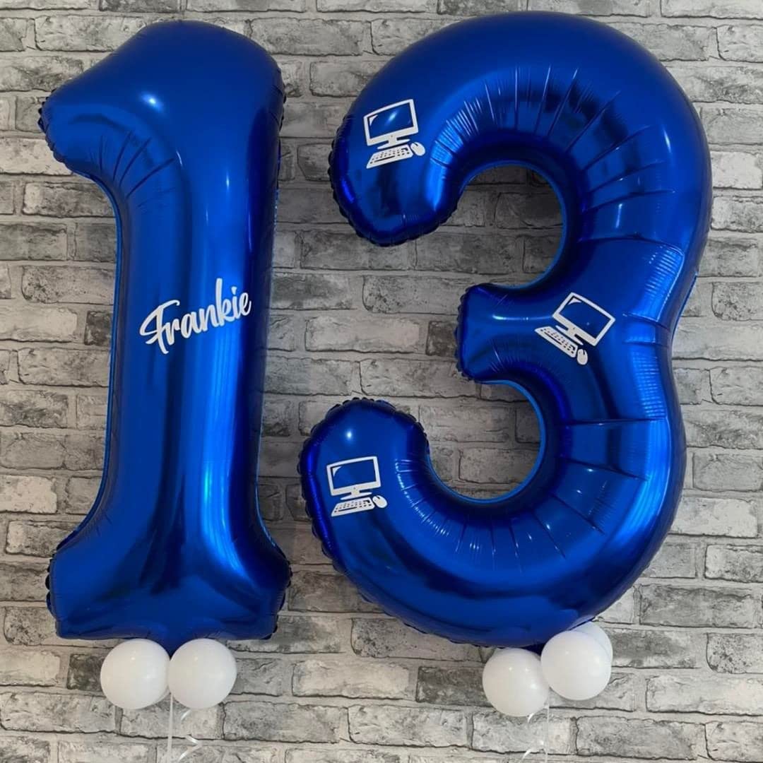BBPOOL Navy Blue 40-Inch Number 3 Foil Balloon – Large Mylar Birthday & Party Decor