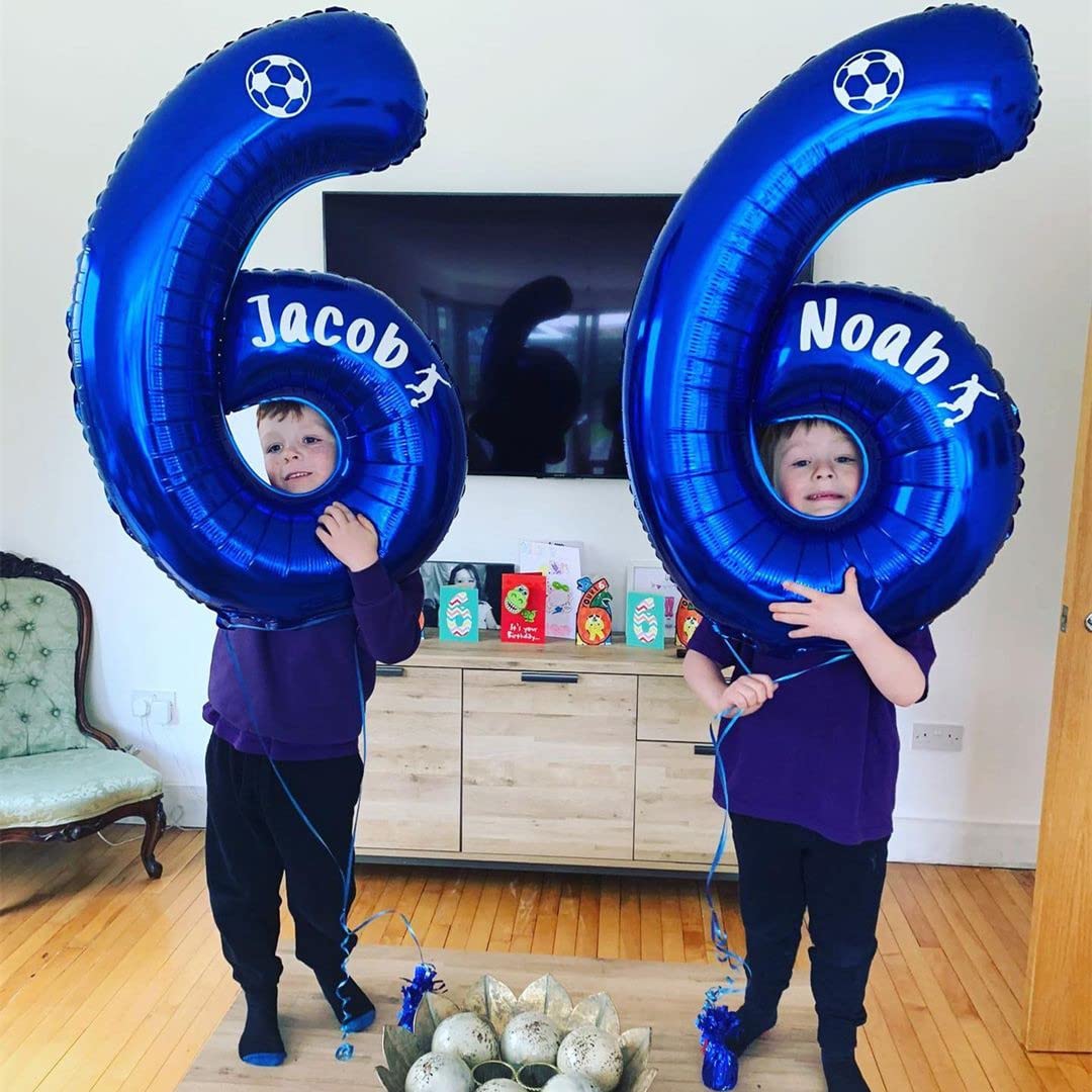 BBPOOL Navy Blue 40-Inch Number 6 Foil Balloon for Birthdays, Graduations & Celebrations