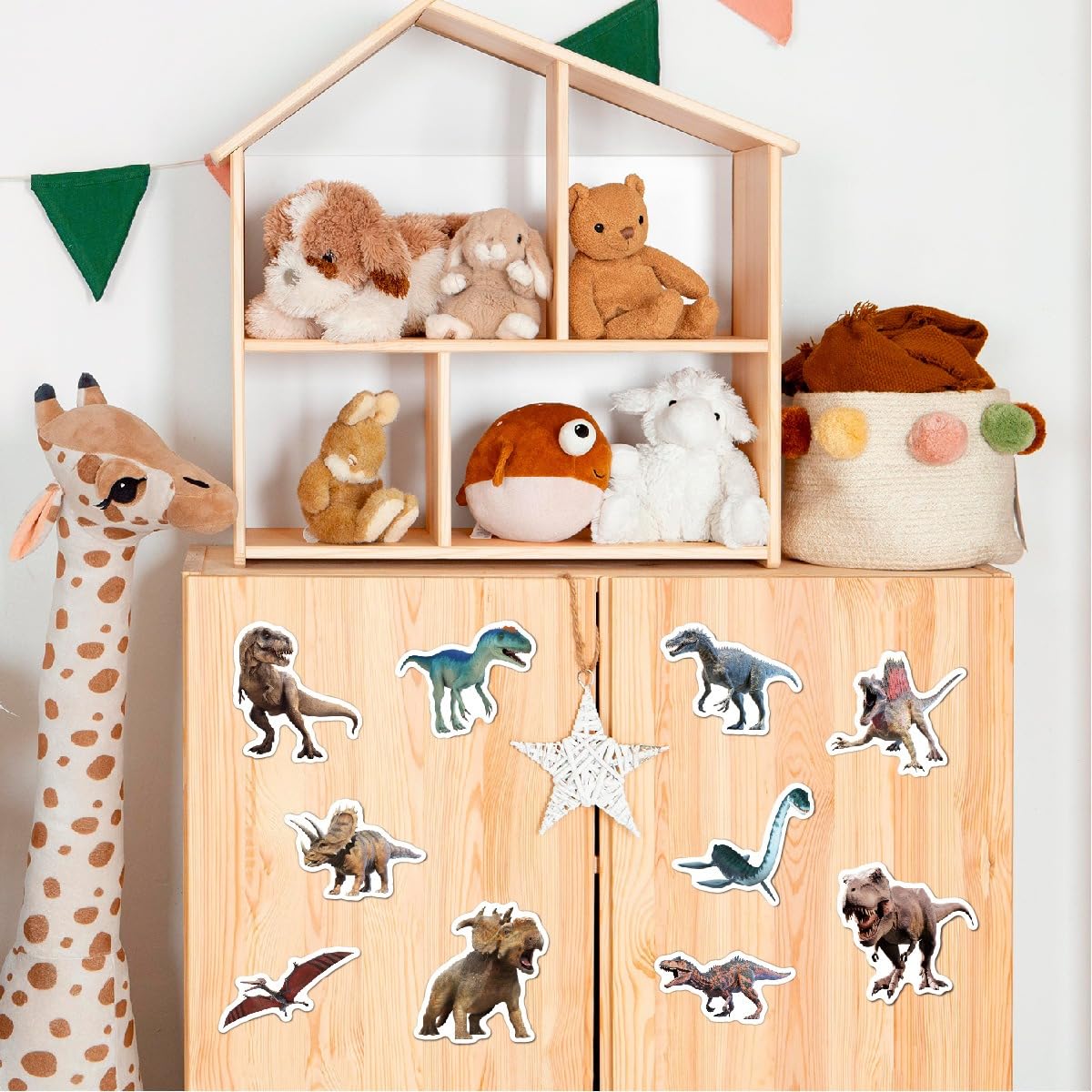 BBPOOL 100pcs Jurassic Dinosaur Stickers for Kids – Waterproof Vinyl Dino Stickers for Water Bottles, Laptops, Notebooks
