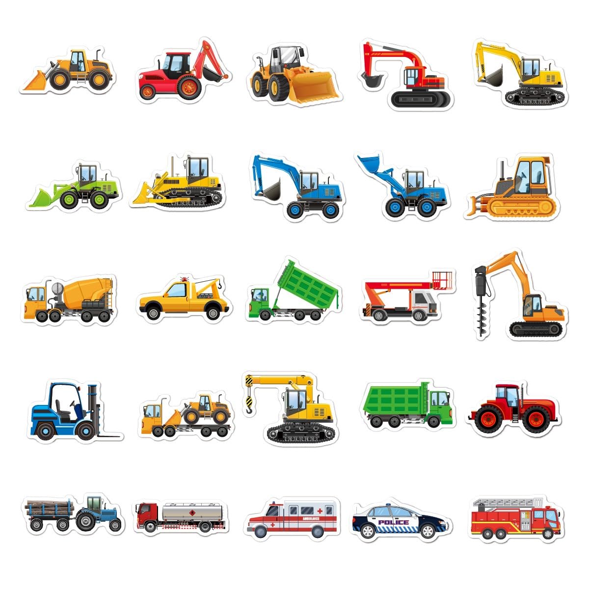 BBPOOL 100pcs Truck & Car Stickers – Waterproof Vinyl for Water Bottles, Laptops and Skateboards