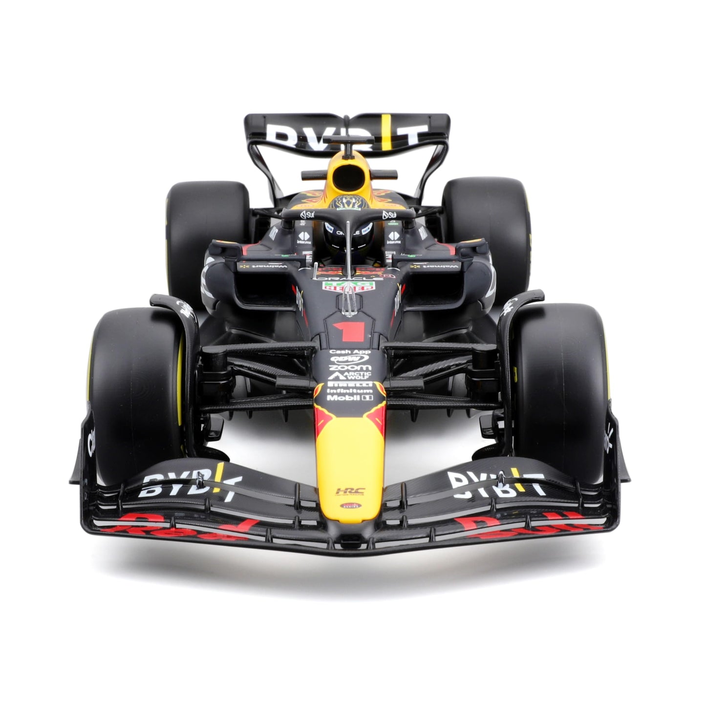 Bburago 1:18 RB19 Oracle Red Bull Racing Die-Cast Car with Driver Helmet Verstappen #1