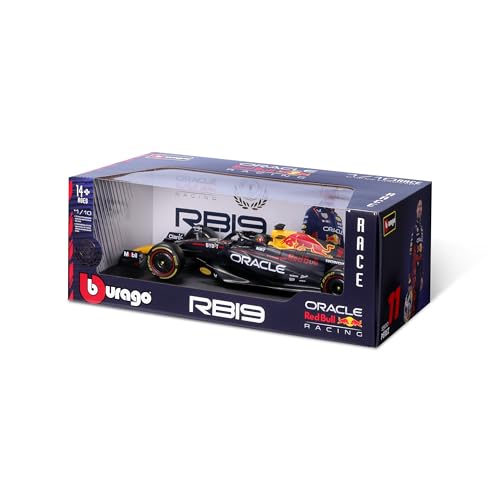Bburago 1:18 RB19 Oracle Red Bull Racing Die-Cast Car with Driver Helmet Verstappen #1