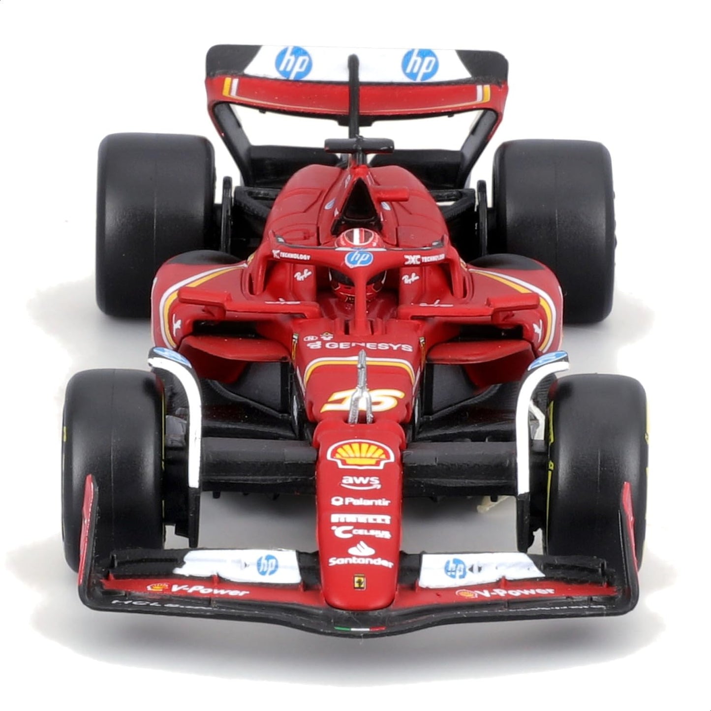Bburago 1:43 Ferrari SF24 w/ Helmet (2024) – Leclerc #16 | Maisto Licensed Die-Cast