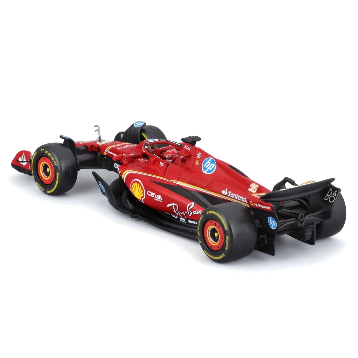 Bburago 1:43 Ferrari SF24 w/ Helmet (2024) – Leclerc #16 | Maisto Licensed Die-Cast