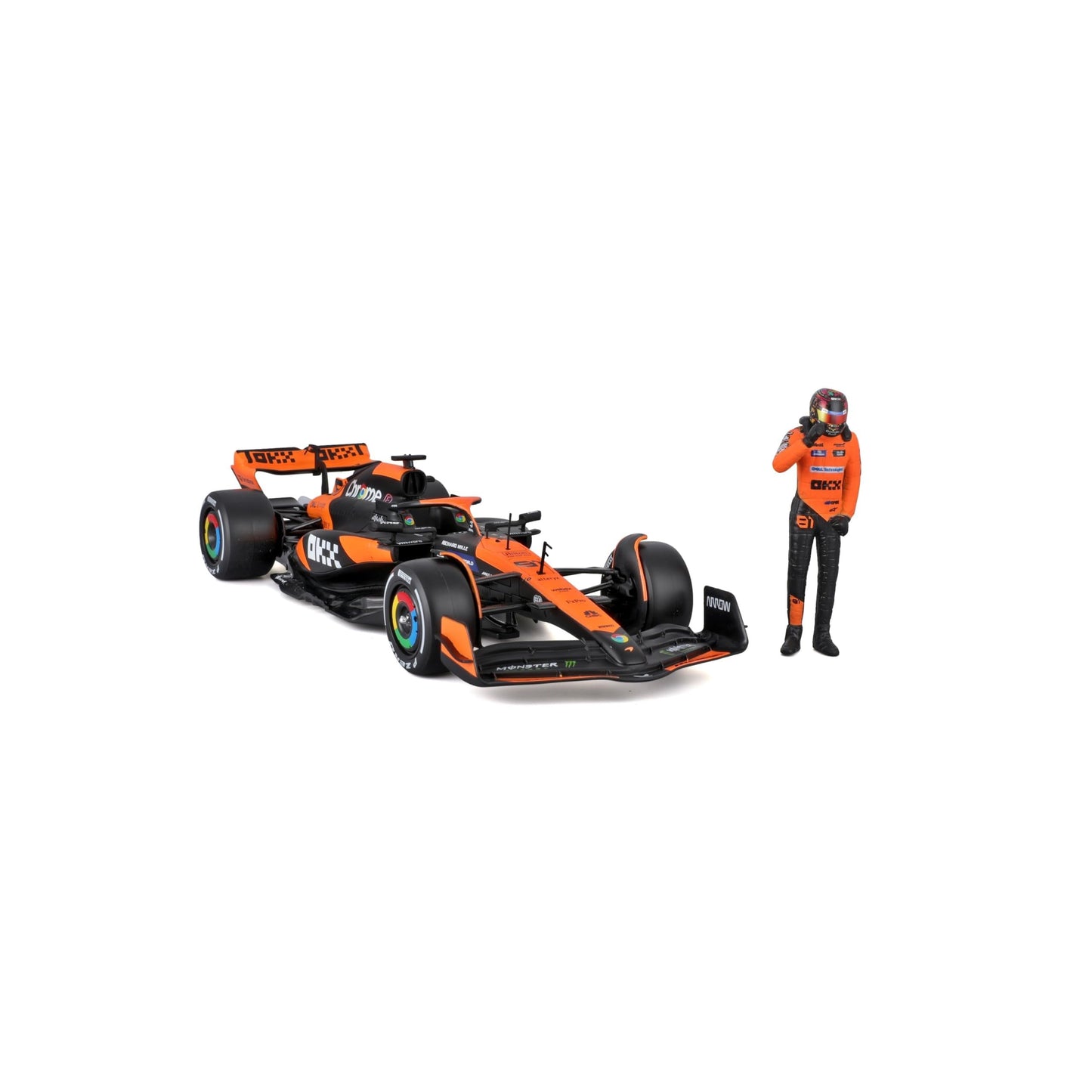 Bburago 1:24 2024 Race McLaren MCL38 with Figure - Piastri #81
