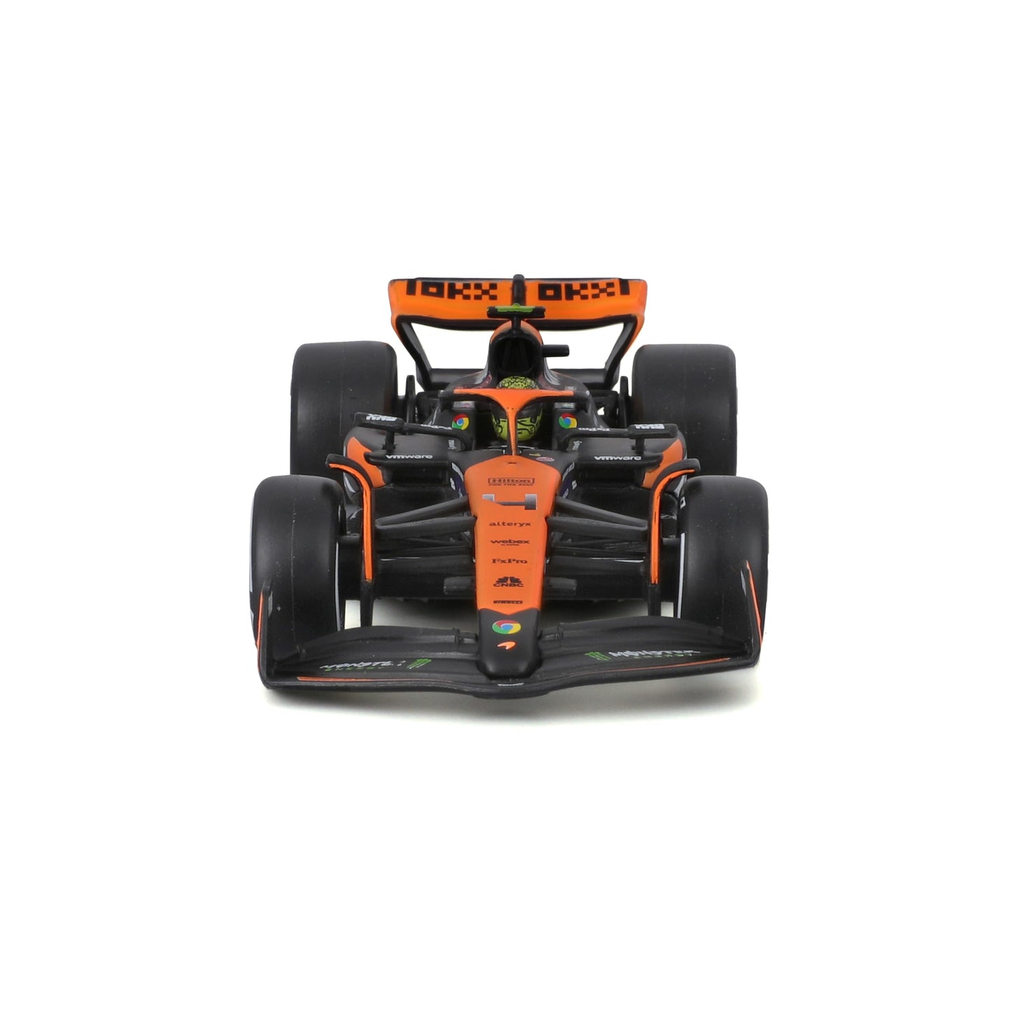 BBURAGO 1:43 2024 McLaren MCL38 Die-Cast Model – Norris #4 with Helmet