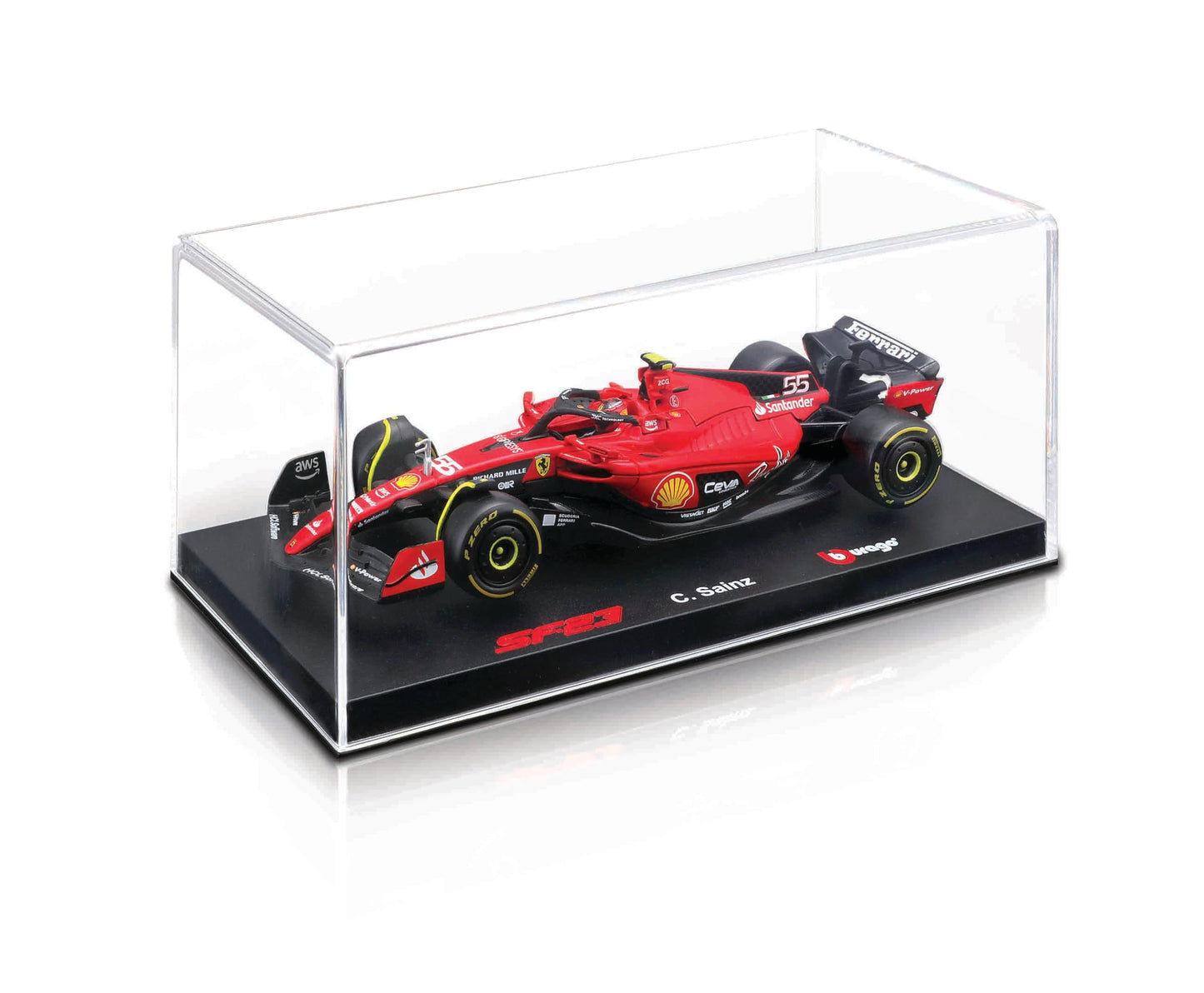 Bburago 1:24 Scuderia Ferrari SF-23 Die-Cast Car – Carlos Sainz #55 (2023)