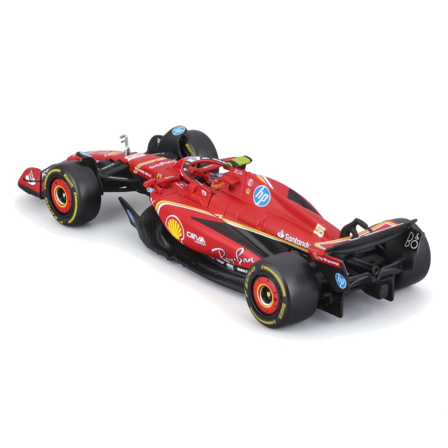 Bburago 1:43 SFR Ferrari SF-24 w/ Helmet (2024) – Die-Cast Model