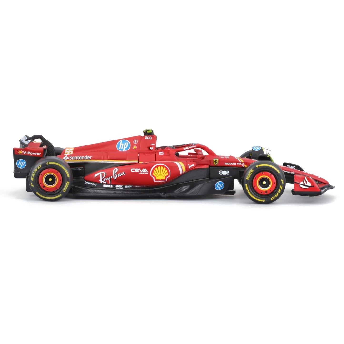 Bburago 1:43 SFR Ferrari SF-24 w/ Helmet (2024) – Die-Cast Model