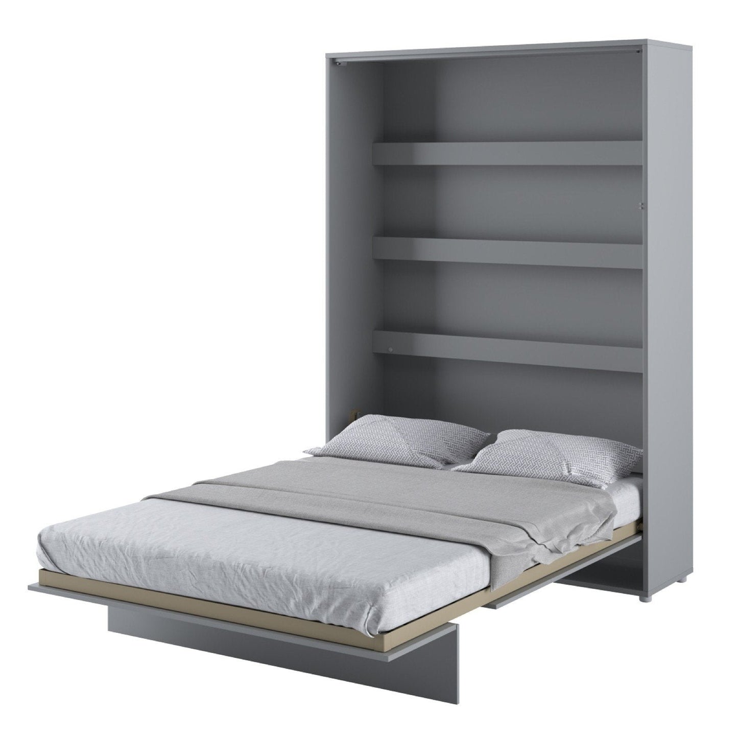 Vertical Folding Wall Bed – Double 140cm | Hidden Pull Down Bed with Gas Soft-Close & Locking System