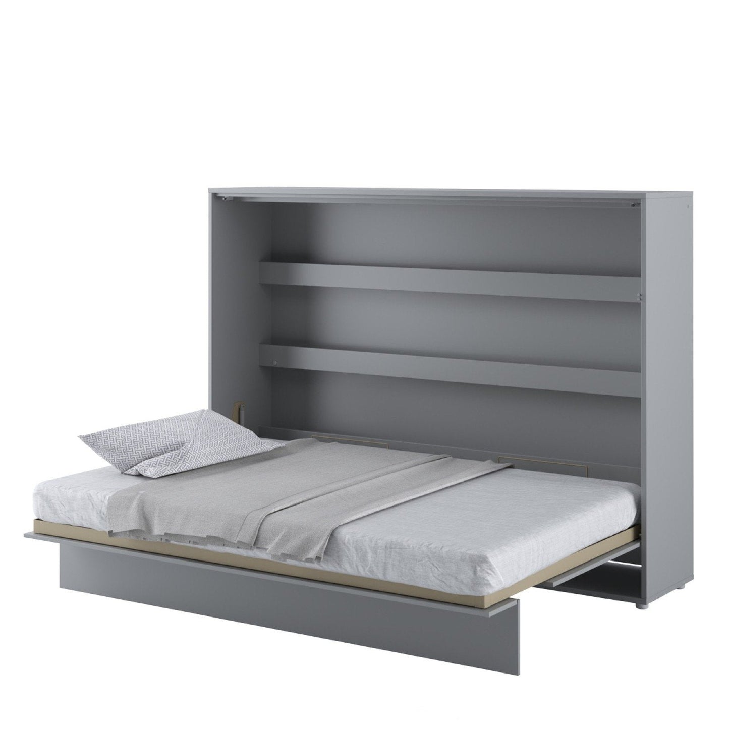 Horizontal Folding Wall Bed – Double 140cm | Hidden Pull Down Bed with Gas Soft-Close & Locking System