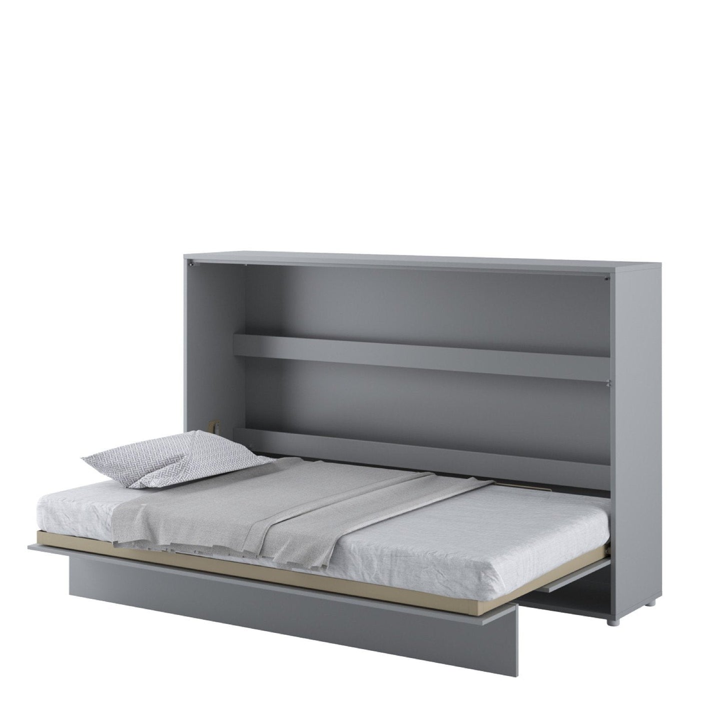 Horizontal Folding Wall Bed – Small Double 120cm | Hidden Pull Down Bed with Gas Soft-Close