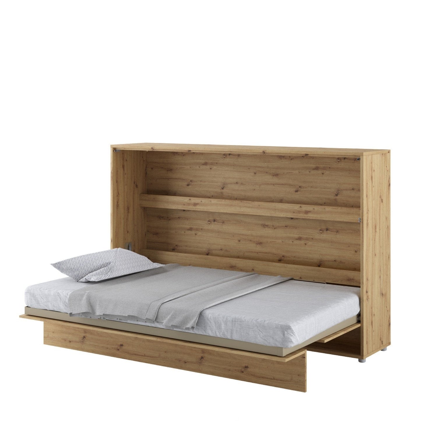 Horizontal Folding Wall Bed – Small Double 120cm | Hidden Pull Down Bed with Gas Soft-Close