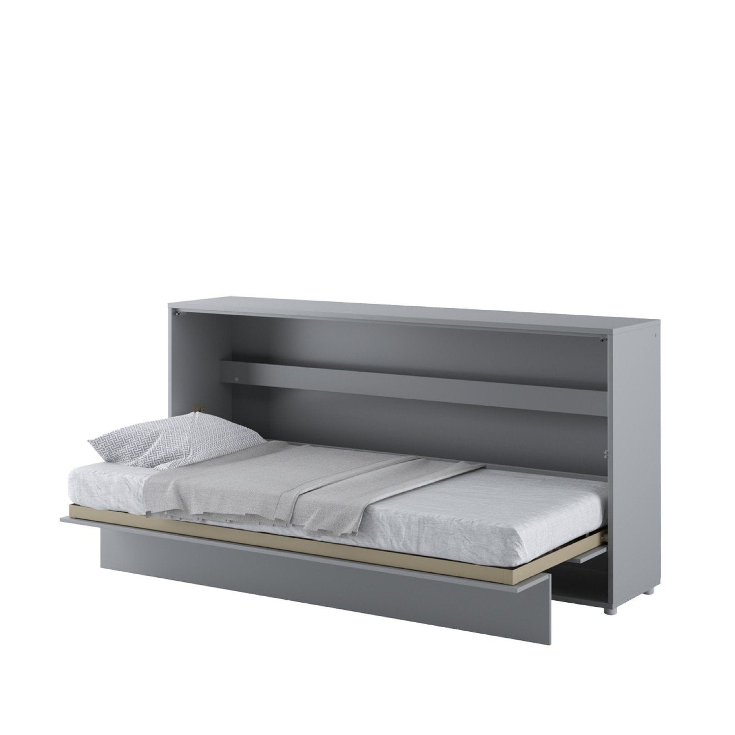 Horizontal Folding Wall Bed – Single 90cm | Hidden Pull Down Bed with Gas Soft-Close & Locking System