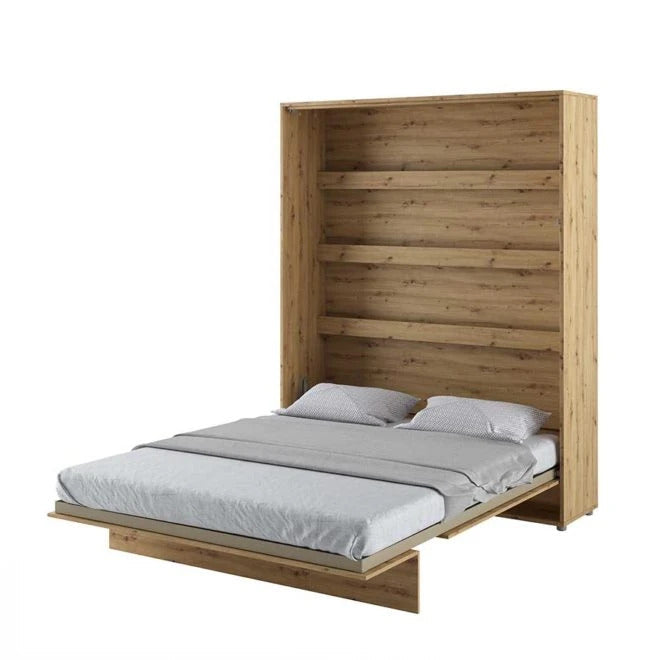 Vertical Folding Wall Bed – EU King 160cm | Hidden Pull Down Bed with Gas Soft-Close & Locking System