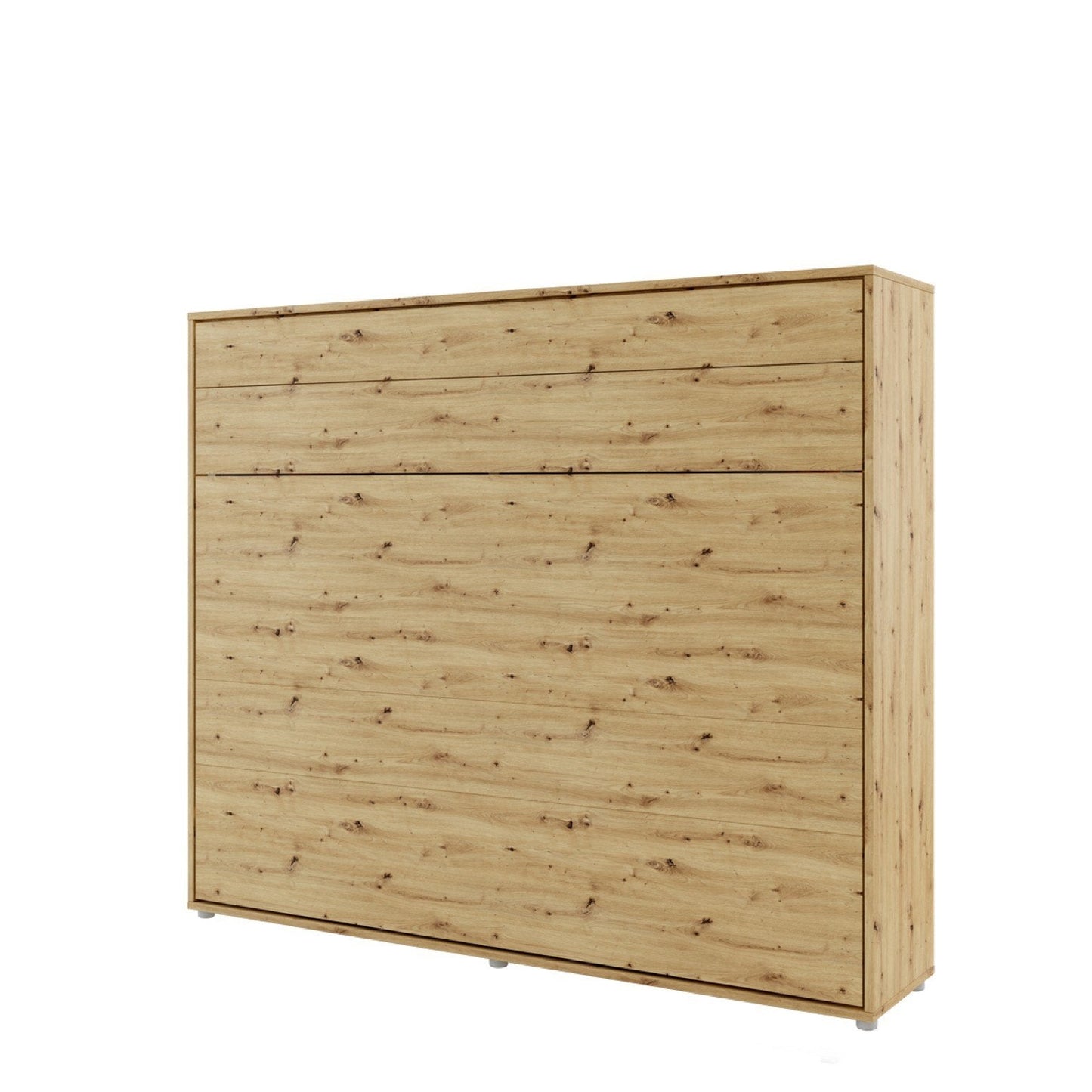 Horizontal Folding Wall Bed – EU King 160cm | Hidden Pull Down Bed with Shelves & Locking System