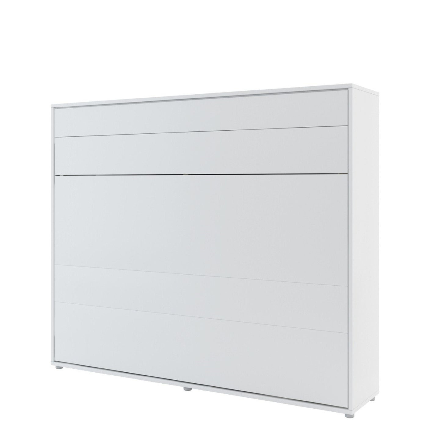 Horizontal Folding Wall Bed – EU King 160cm | Hidden Pull Down Bed with Shelves & Locking System