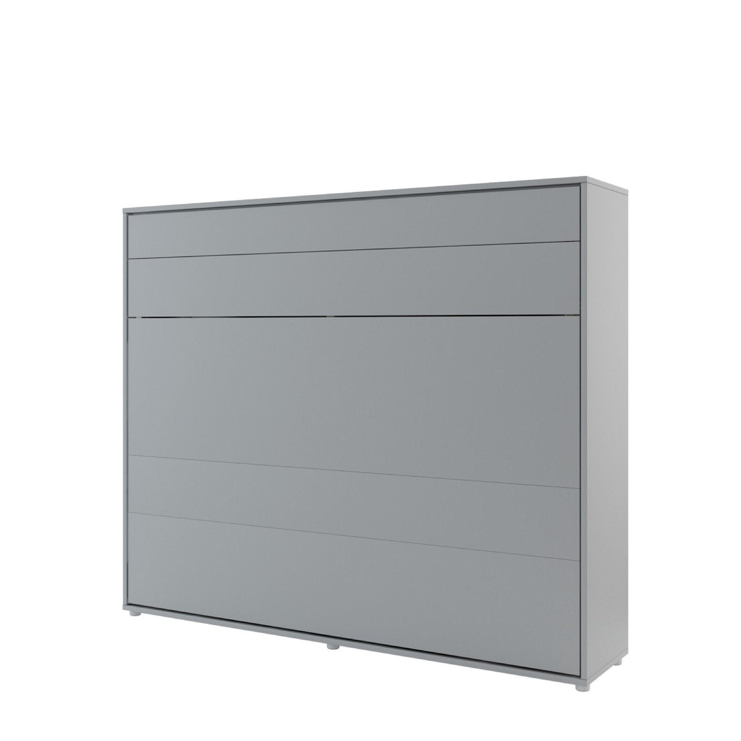 Horizontal Folding Wall Bed – EU King 160cm | Hidden Pull Down Bed with Shelves & Locking System