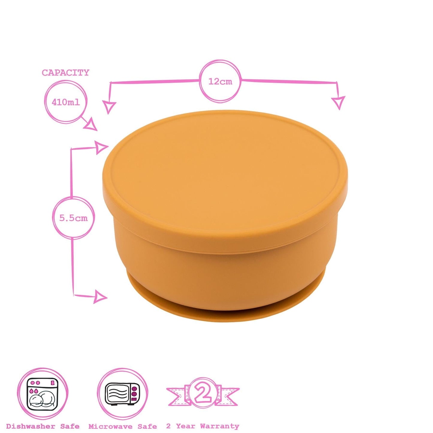 Silicone Baby Suction Bowl with Lid