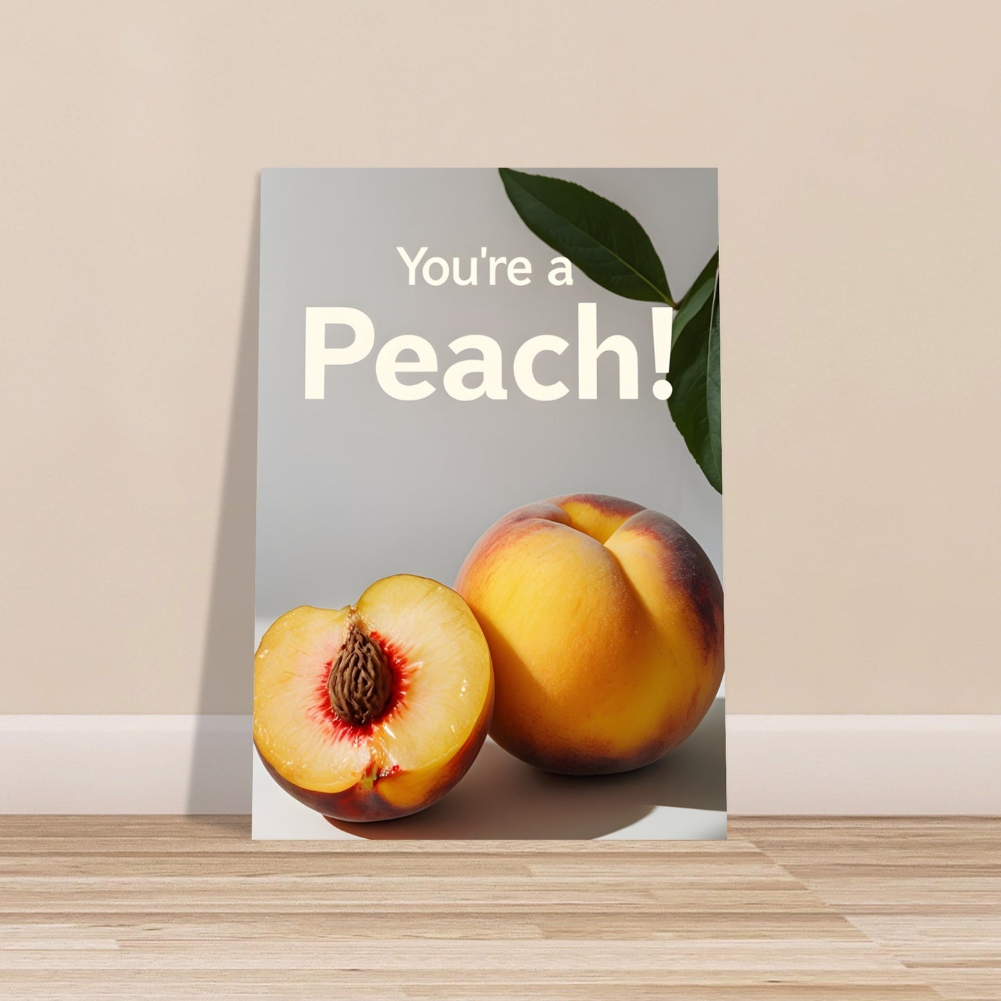 Peach Wall Art – Kitchen Fruit Print