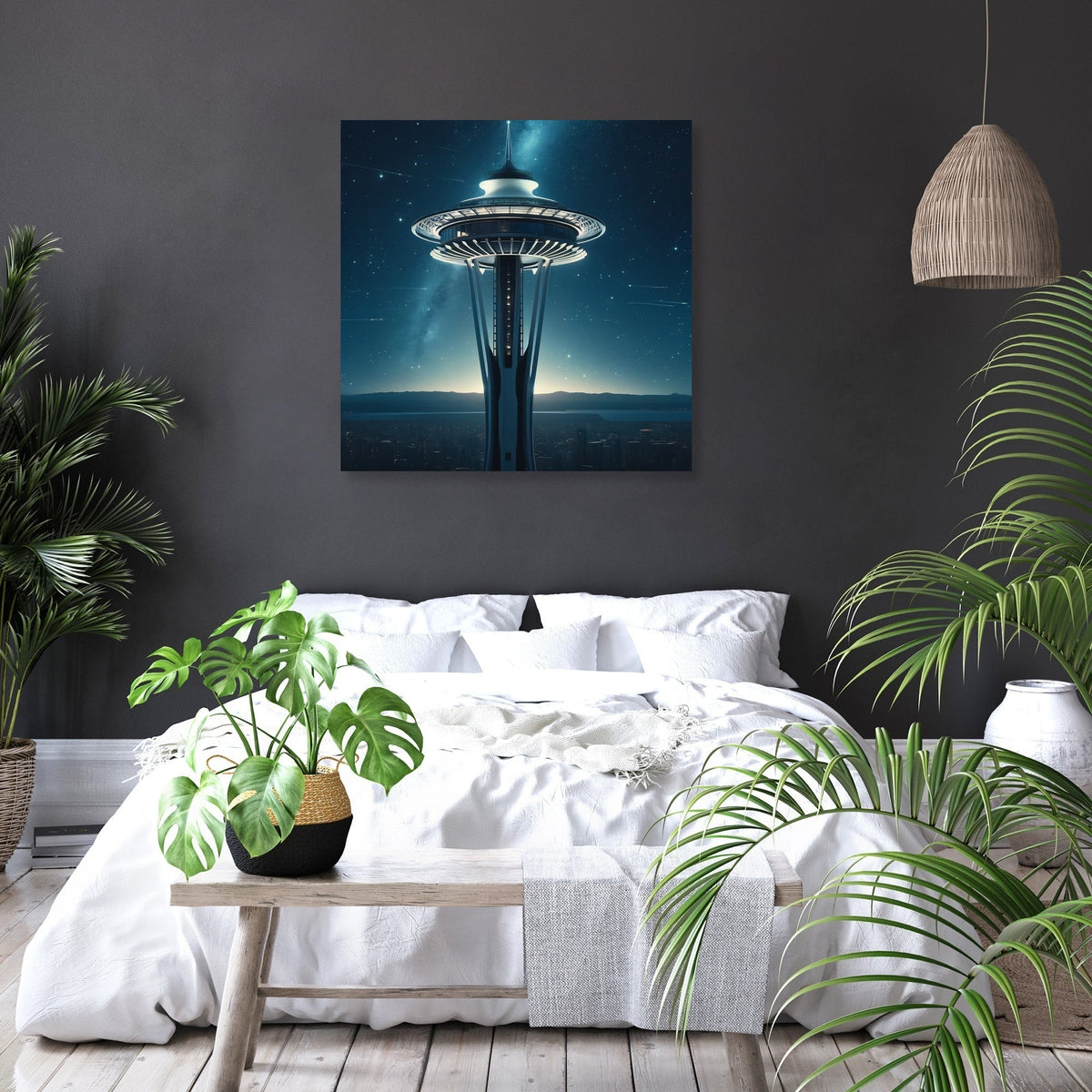Space Needle Sky Canvas