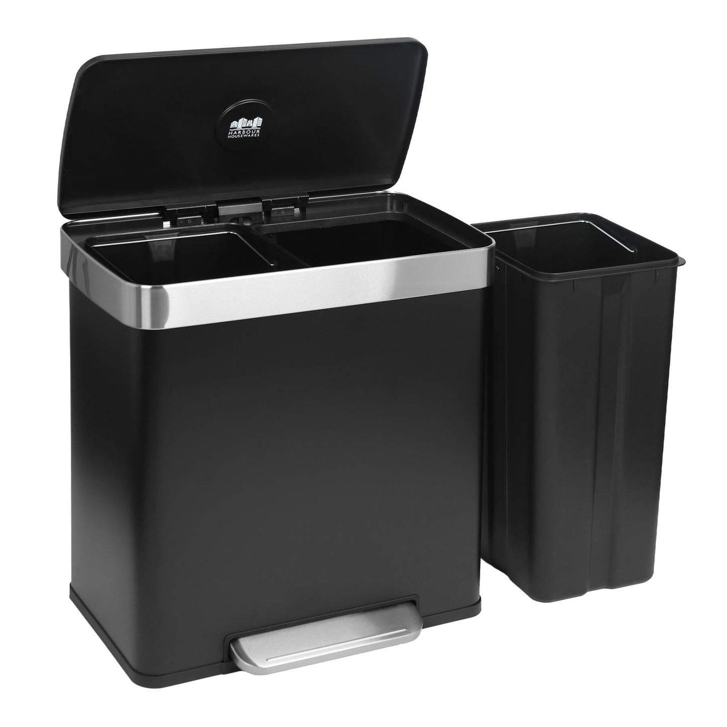 60L (2 x 30L) Stainless Steel Double Kitchen Pedal Bin