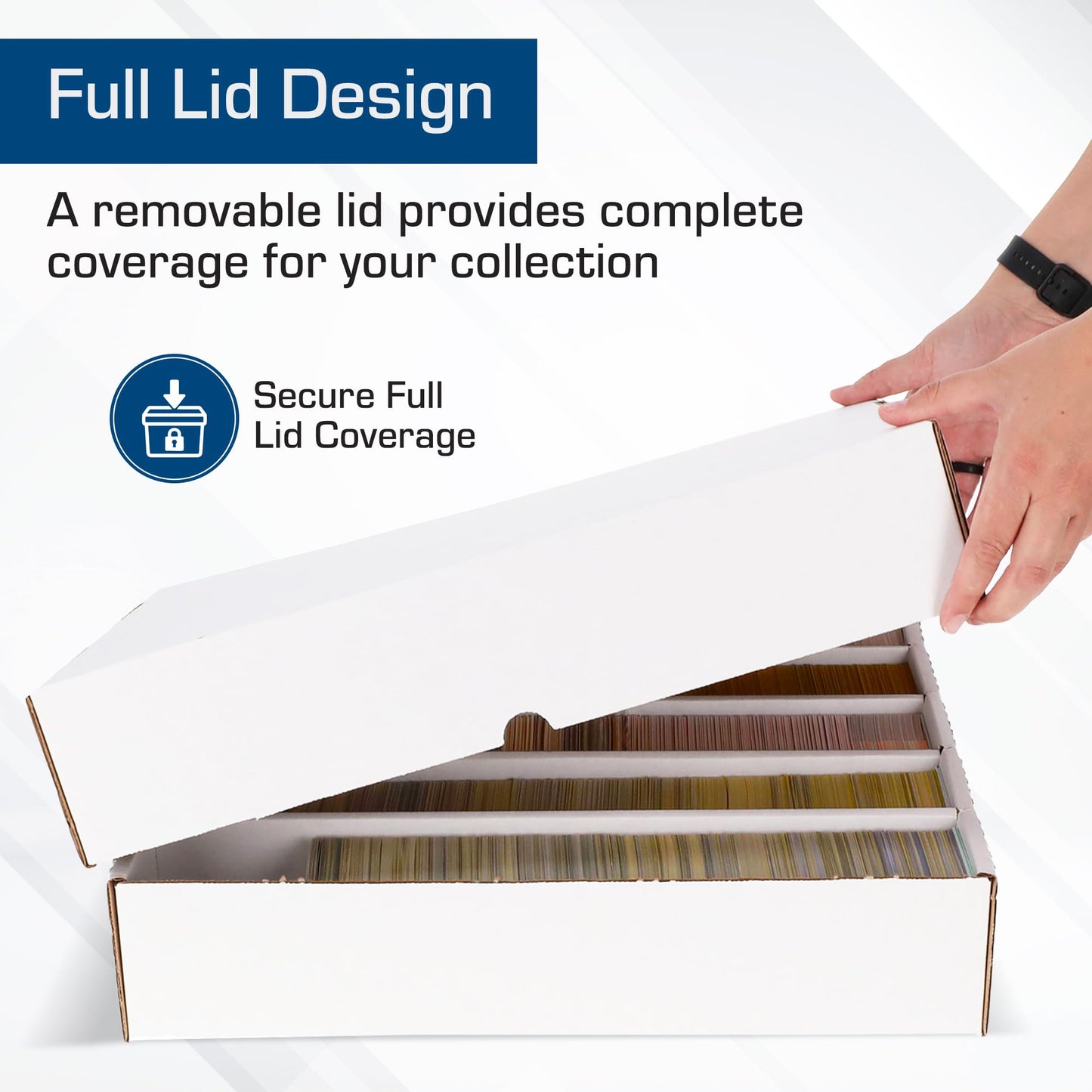 BCW 5000ct Trading Card Storage Box (Full Lid) – 1 Pack | High-Capacity Card Organizer
