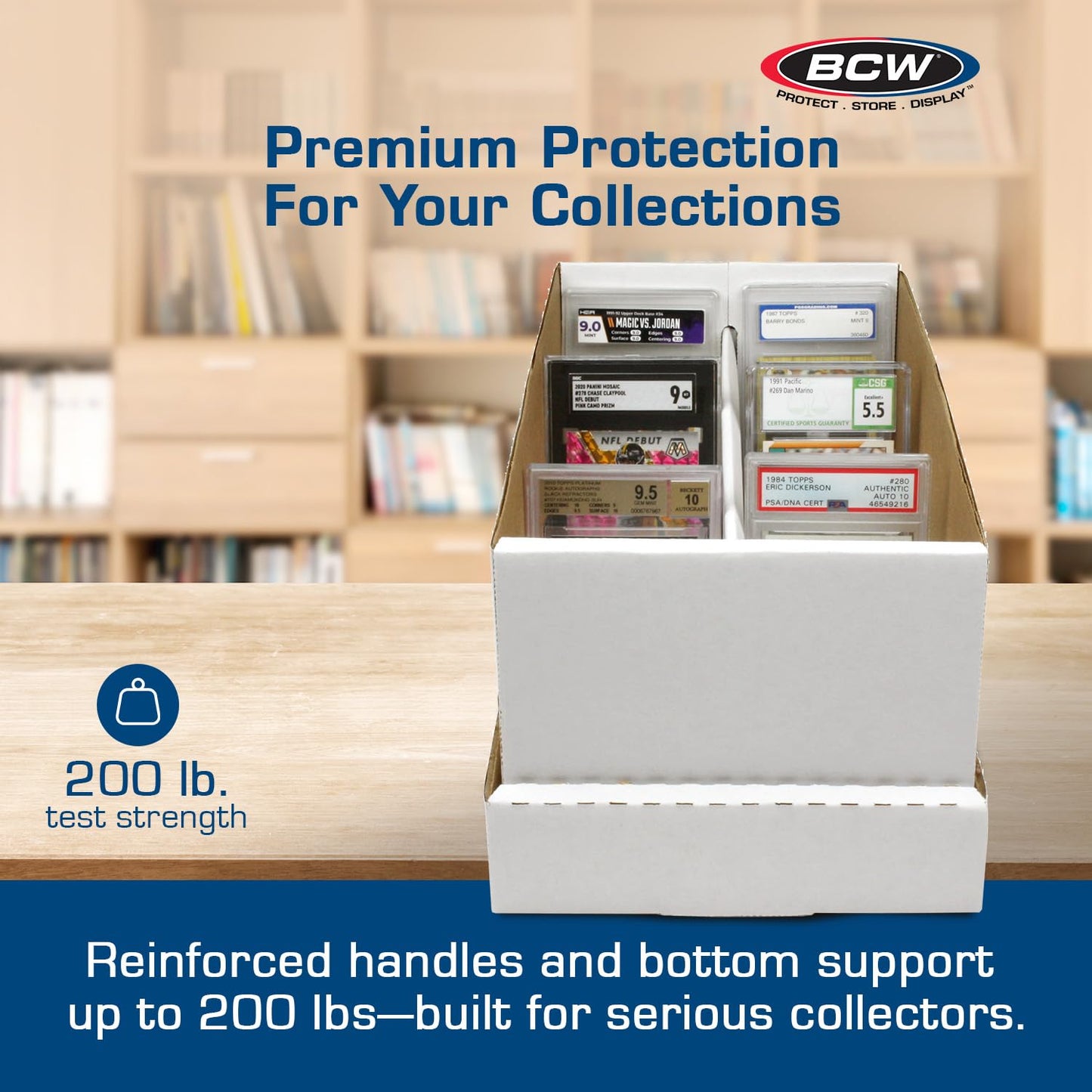 BCW 5ct Graded Shoe Box – Card Storage for 300+ Toploaders & 100 Graded Cards