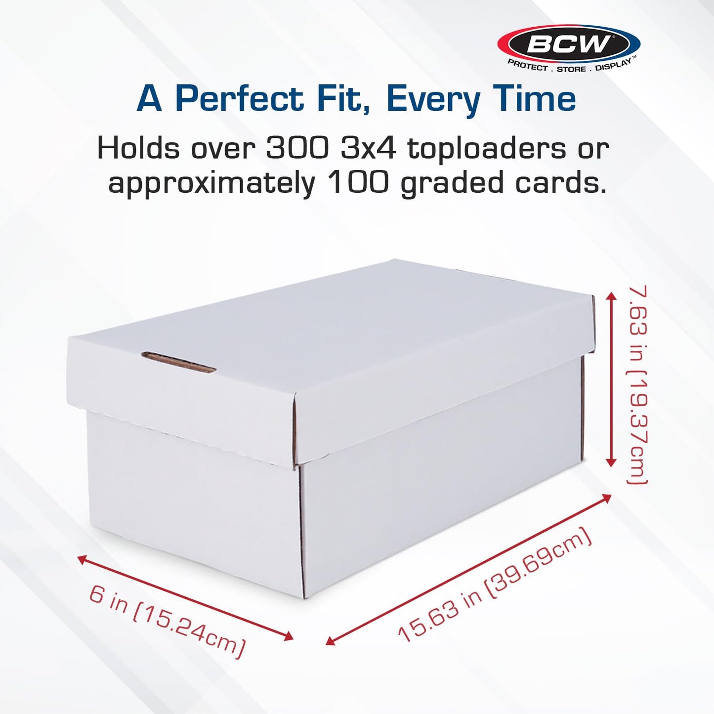 BCW 5ct Graded Shoe Box – Card Storage for 300+ Toploaders & 100 Graded Cards