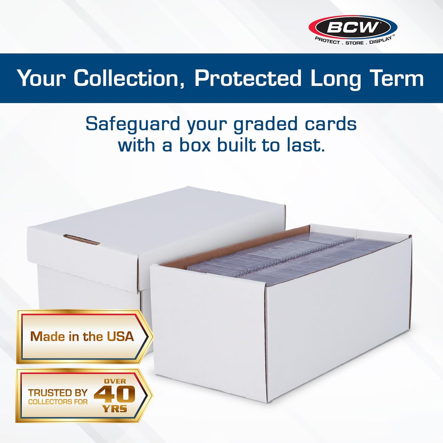 BCW 5ct Graded Shoe Box – Card Storage for 300+ Toploaders & 100 Graded Cards
