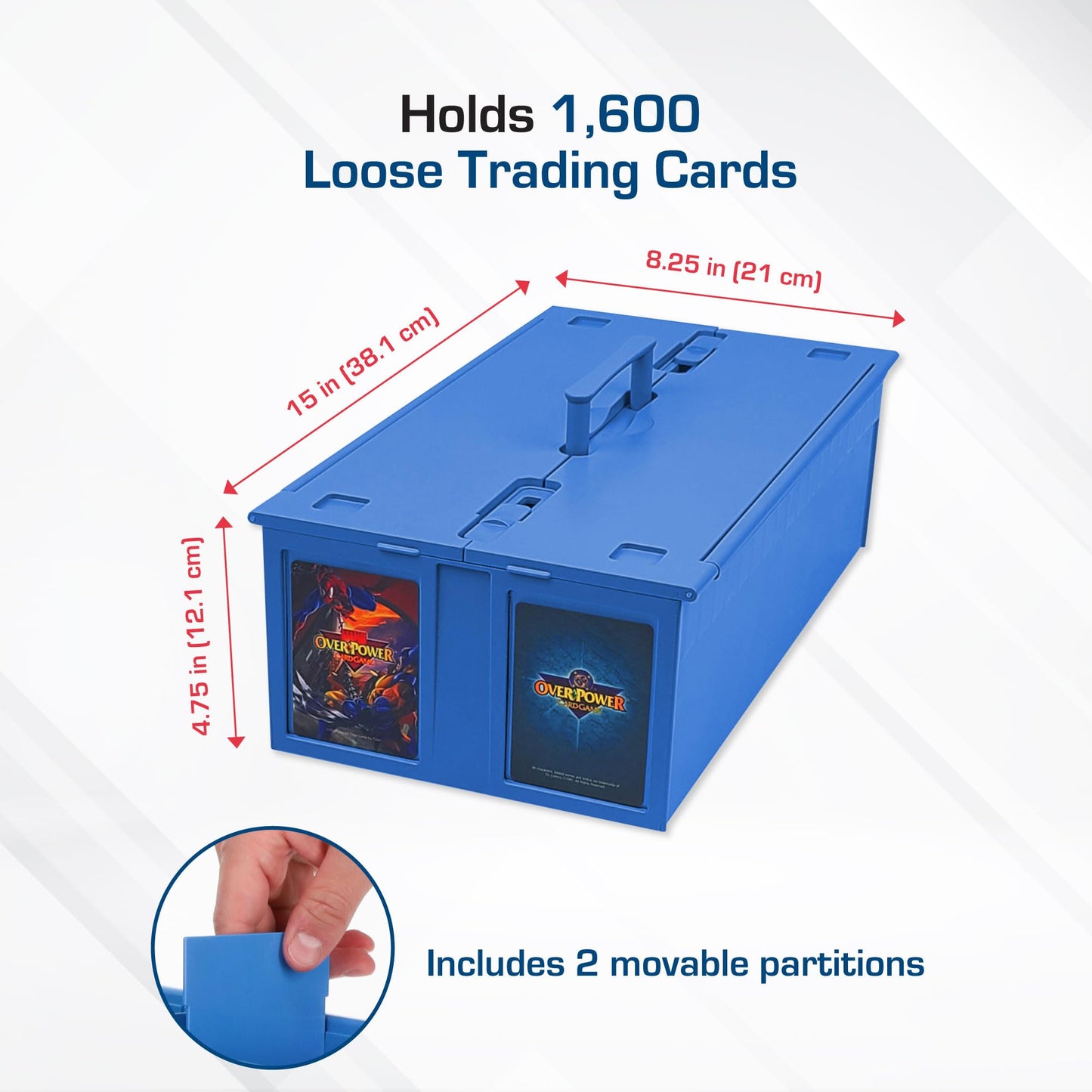 BCW Collectible Card Bin – 6-Pack Blue | Holds Up to 1600 Cards | TCG Storage