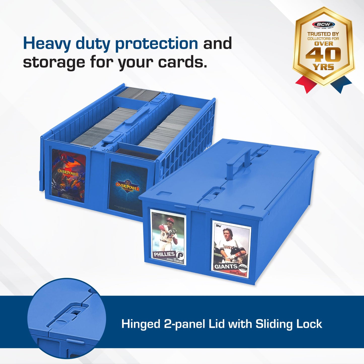 BCW Collectible Card Bin – 6-Pack Blue | Holds Up to 1600 Cards | TCG Storage