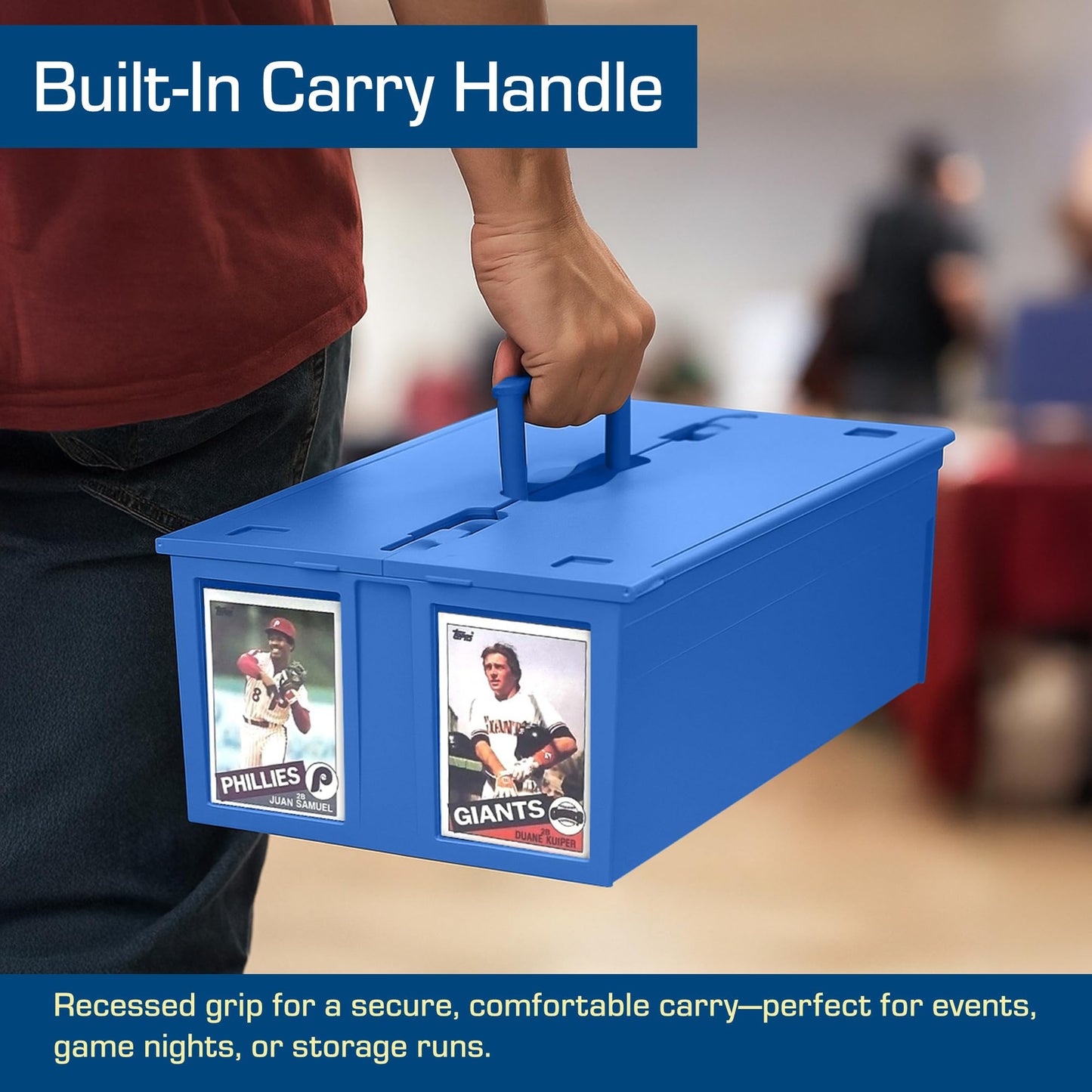 BCW Collectible Card Bin – 6-Pack Blue | Holds Up to 1600 Cards | TCG Storage