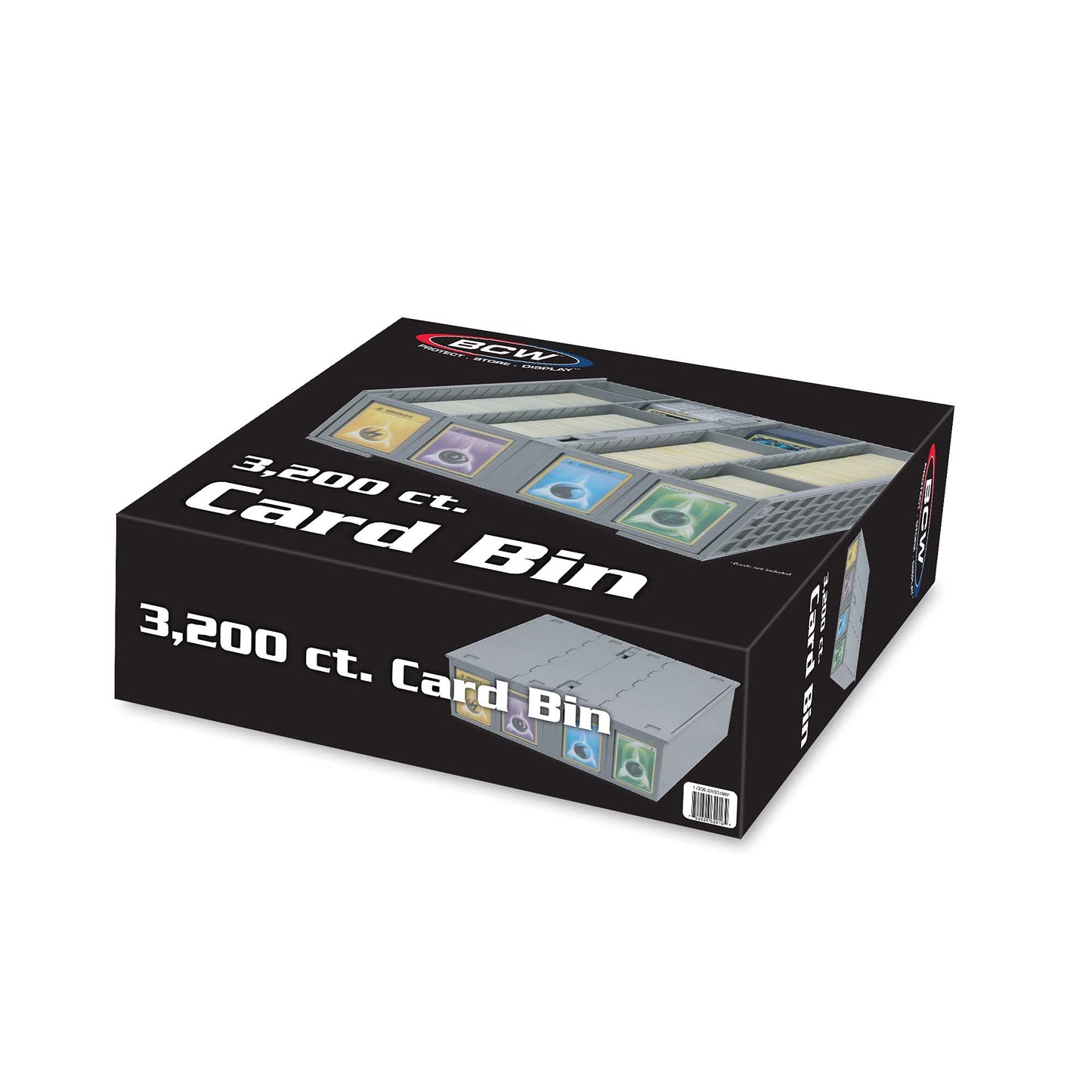 BCW Collectible Card Bin (4-Pack, Gray) – 3,200 Cards per Bin