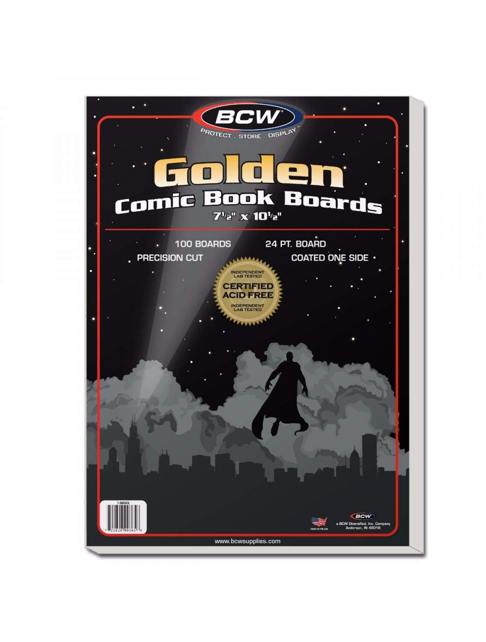 BCW Golden Age Comic Backing Boards - 100 Pack | Acid-Free, Archival-Quality 7.5 x 10.5 in