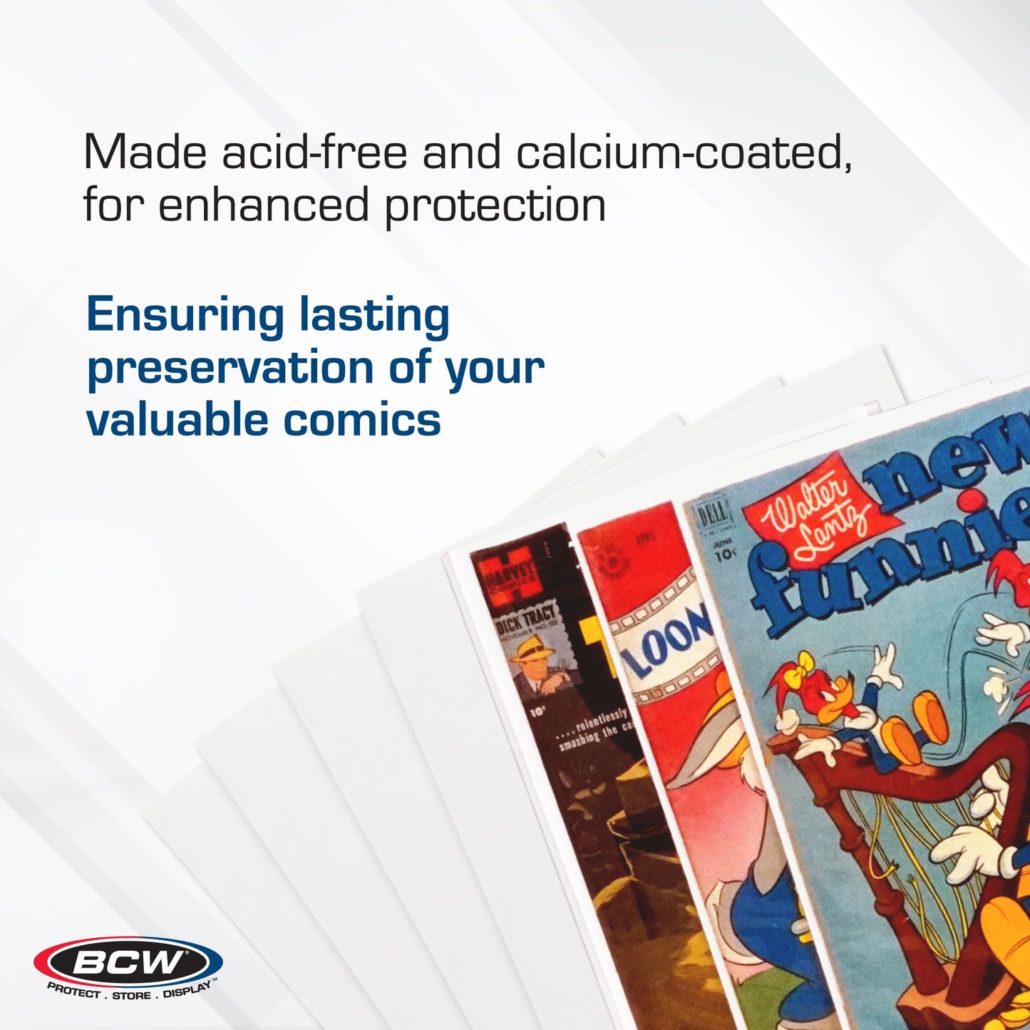 BCW Golden Age Comic Backing Boards - 100 Pack | Acid-Free, Archival-Quality 7.5 x 10.5 in